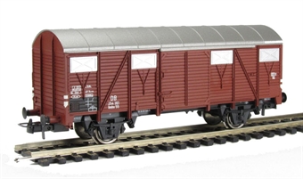 Closed wagon in DB brown livery