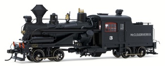 2-Truck Heisler Steam Locomotive, McCloud River Railroad #3 - digital sound fitted