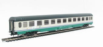 Express train 2nd class UIC-Z type coach of the Italian FS in XMPR Trenitalia livery Epoch V 