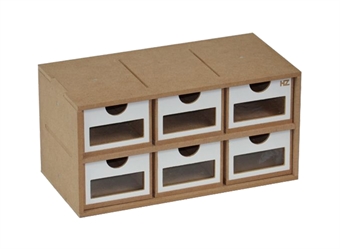 Modular Organizer drawers module x 6 - flat-pack kit