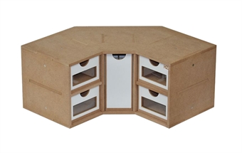 Modular Organizer corner drawers module - flat-pack kit