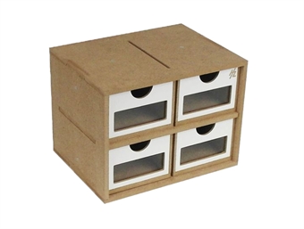 Modular Organizer small drawers module x 4 - flat-pack kit