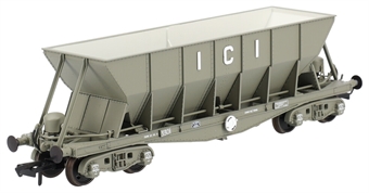 ICI Hopper wagon 3301 in battleship grey body, underframes & bogies. 1950s - 1973