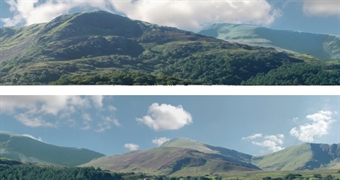Premium 15 inch photographic backscene - "Welsh Hills - Llanberis" - Pack A