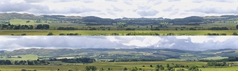 Premium 9 inch photographic backscene - "Hills and dales" - Pack A