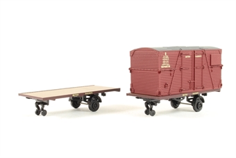 2 Trailers from Scareb and 1 container both in British Railways livery