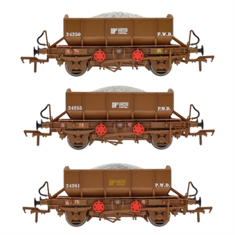 IR 4-wheel ballast wagons in Irish Rail Points bauxite - Pack of 3 - C - 24250, 24255 & 24261
