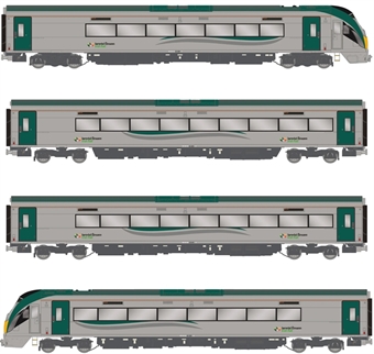 IE 22000 Class 'ICR' 4-car unit in Irish Rail grey & green (post-2013) - Digital Sound Fitted
