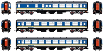 NIR Mk2B in Northern Ireland Railways corporate Intercity blue & white with stripes - pack of 3 - Version 2