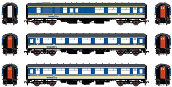 NIR Mk2B in Northern Ireland Railways corporate Intercity blue & white with stripes - pack of 3 - Version 3