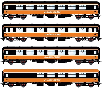 CIE Mk2B/C in Irish Rail 'Intercity' orange and black - pack of 4 - Version C