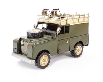 1964 Military Land Rover in greeen with sand canopy - Tinplate Model