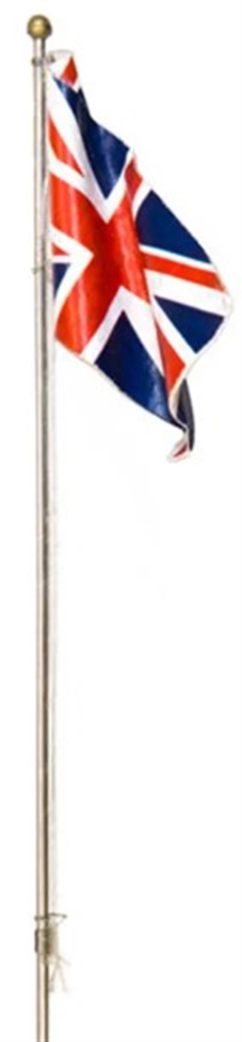 Medium Union Jack flag pole & Just Plug spotlight