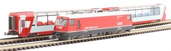 "Glacier Express" train pack with Ge 4/4 electric locomotive and two panorama coaches
