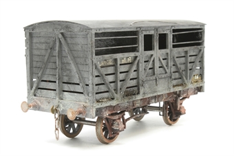 8 Ton Cattle Van 46 in Midland Railway Grey Weathered - Built from unknown kit