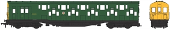Class 4-DD Double Decker 4001 in BR green with full yellow ends