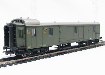 Class Pw4++ Baggage coach of the German DRG in green livery Epoch 2