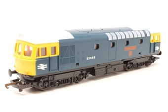 Class 33 33056 'The Burma Star' in BR Blue with Black Buffer Beam and Large Buffers