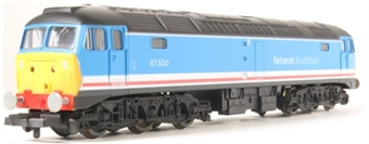 Class 47 47530 in Network SouthEast Revised Livery