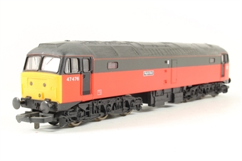Class 47 47476 'Night Mail' in Parcels Red