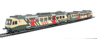 Electric railcar set RBDe4/4 and ABt of the Swiss SOB in suburban livery