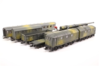 WW2 Military Train Pack including 'Leopold' Artillery Gun