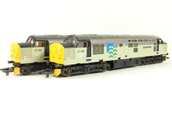 Class 37 37423 & 37428 'Sir Murray Morrison/David Lloyd George' in Railfreight Grey - Limited Edition of 330