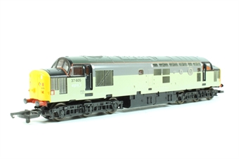 Class 37 37605 in EPS triple grey livery with tunnel motifs