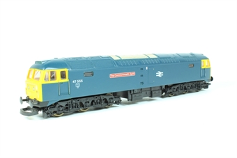 Class 47 47555 "The Commonwealth Spirit" in BR blue