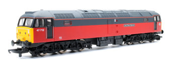 Class 47/7 47712 "Lady Diana Spencer" in Parcels Red livery
