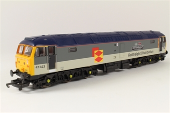 Class 47 47323 'Rover Group Quality Assured'  in Railfreight Grey - Geoffrey Allison special edition