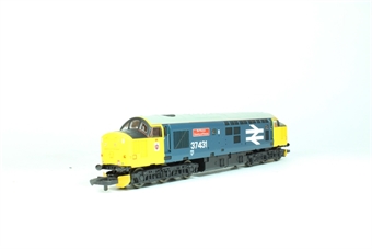 Class 37 Diesel 37431 "County of Powys" in BR large logo livery
