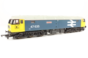 Class 47 47635 'Jimmy Milne' in BR large logo blue