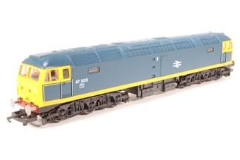 Class 47 47305 in BR blue with yellow stripe