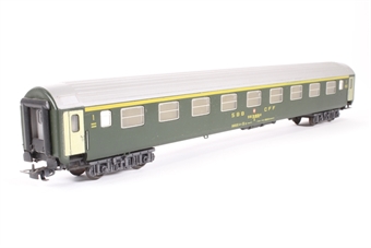 1st Class Passenger Coach of the Swiss SBB/CFF in Green