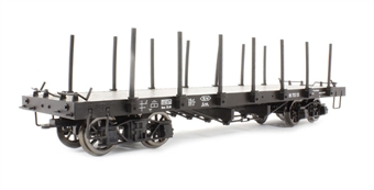 Flat Wagon with Stanchion Black