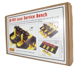 Loco service bench for N, OO, HO and TT scale locos