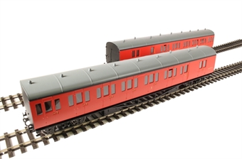 Pair of two GWR 'B' set coaches in BR crimson - "Bodmin"