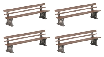Wooden GWR platform benches - pack of four
