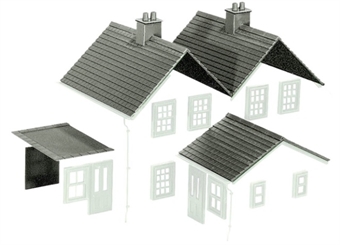 Building parts - roof, chimneys and windows - plastic kit