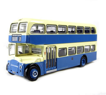 Leyland/Alexander lowlander d/deck bus in cream & blue "Southend"