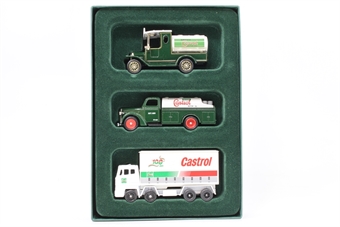Castrol 100 years presentation box, Model T Ford Tanker, Mack Tanker, Leyland rigid lorry
