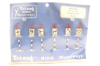 Setof 6 Warning Signs - Minic Motorways Range