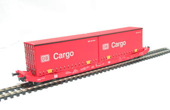 Container wagon with 2x DB Cargo containers
