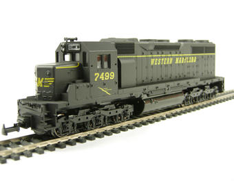 EMD SD 35 diesel loco in Western Maryland livery
