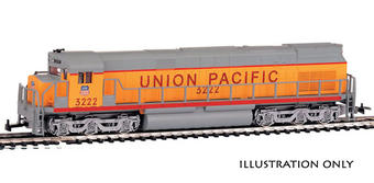 American Alco Century 628 diesel loco in Union Pacific orange & grey livery