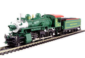 American 2-6-0 Mogul steam loco & tender in green Southern RR livery 145
