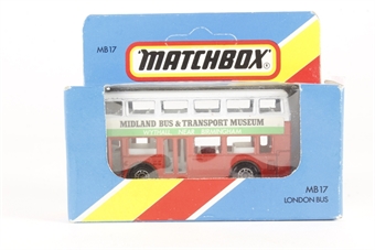 London Bus (Red) with Midland Bus Museum Advertisments