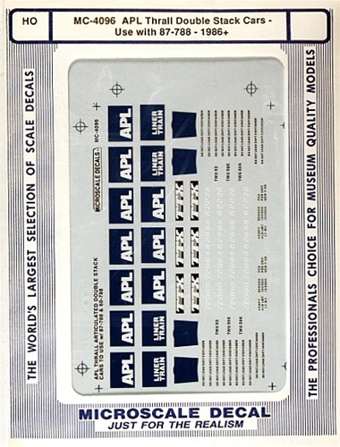 APL Thrall Double Stack Cars (1986+)