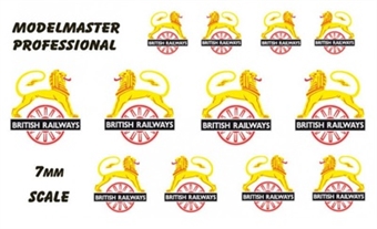 British Railways early emblem transfers - pack of 12 in three sizes